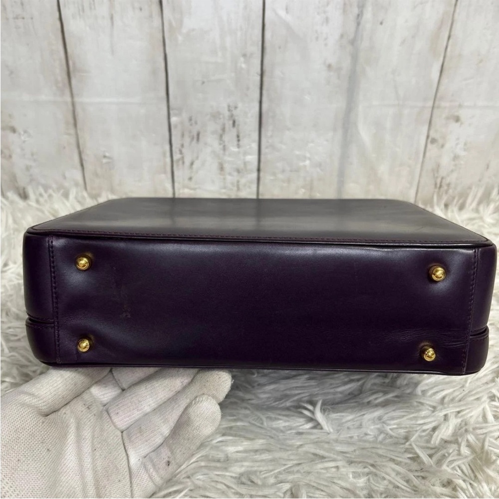 Gucci Dark Purple Leather Box Bag with Gold Hardware - Picture 5 of 16